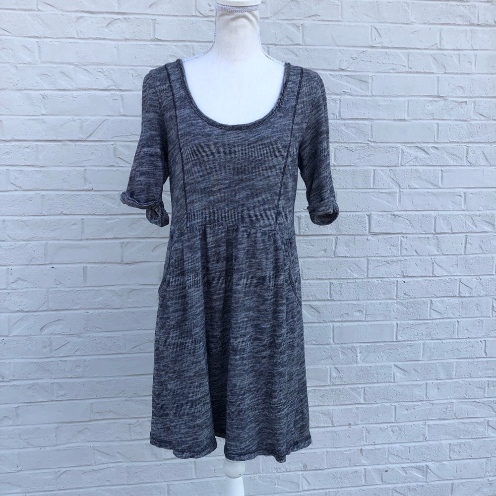 Anthro Saturday Sunday scoop neck knee length pocket dress M